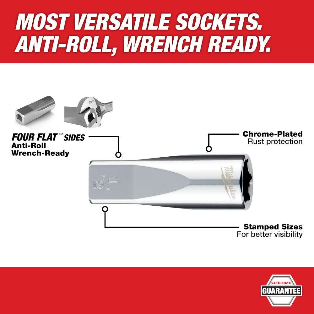 Milwaukee 48-22-9404, 1/4" Drive 26pc Ratchet & Socket Set - SAE