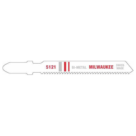 Milwaukee 48-42-5121, 3" 18 TPI Bi-Metal Jig Saw Blade (5/pkg)