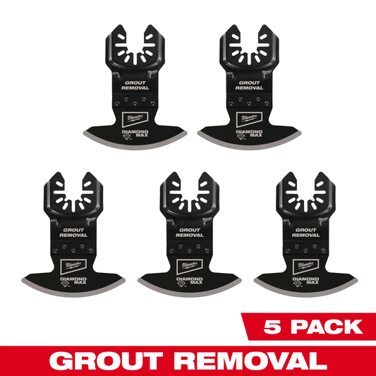 Milwaukee 49-25-2275, OPEN-LOK™ DIAMOND MAX™ Diamond Grit Grout Removal Multi-Tool Blade 5PK