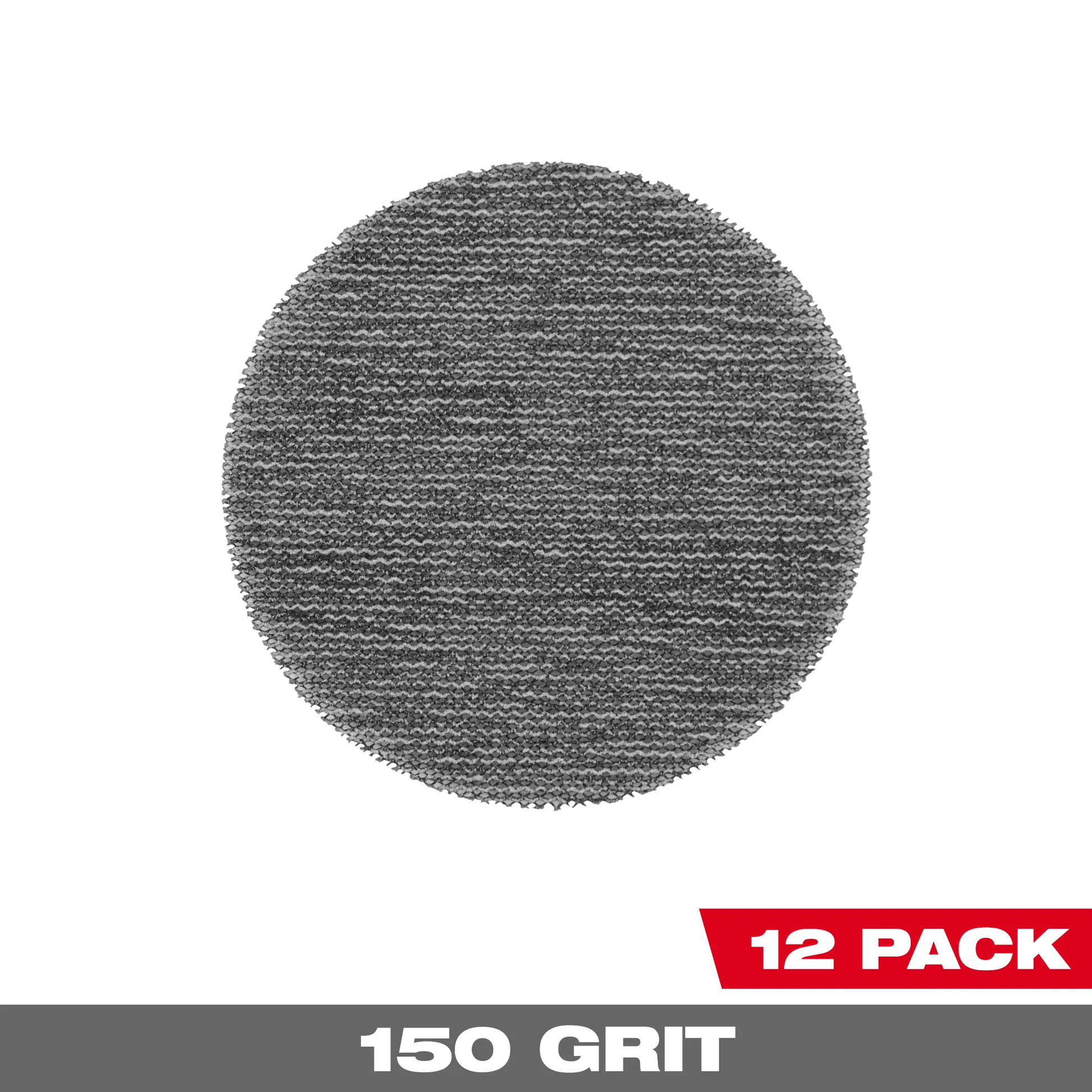 Milwaukee 48-80-6150, 3” 150 Grit Mesh Sanding Discs with POWERGRID™ Tear Resistant Mesh – 12 pk + Pad Saver