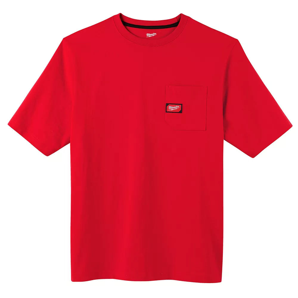 Milwaukee 601R, HEAVY DUTY POCKET TEE SHIRT (RED) XL