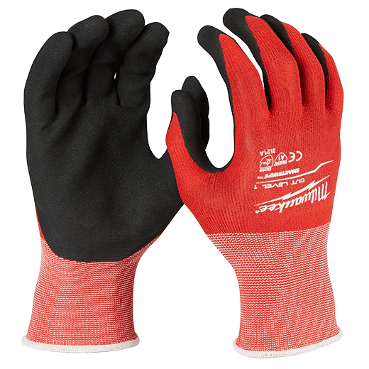 Milwaukee 48-22-8901B, Cut Level 1 Dipped Gloves 12 Pack - Medium