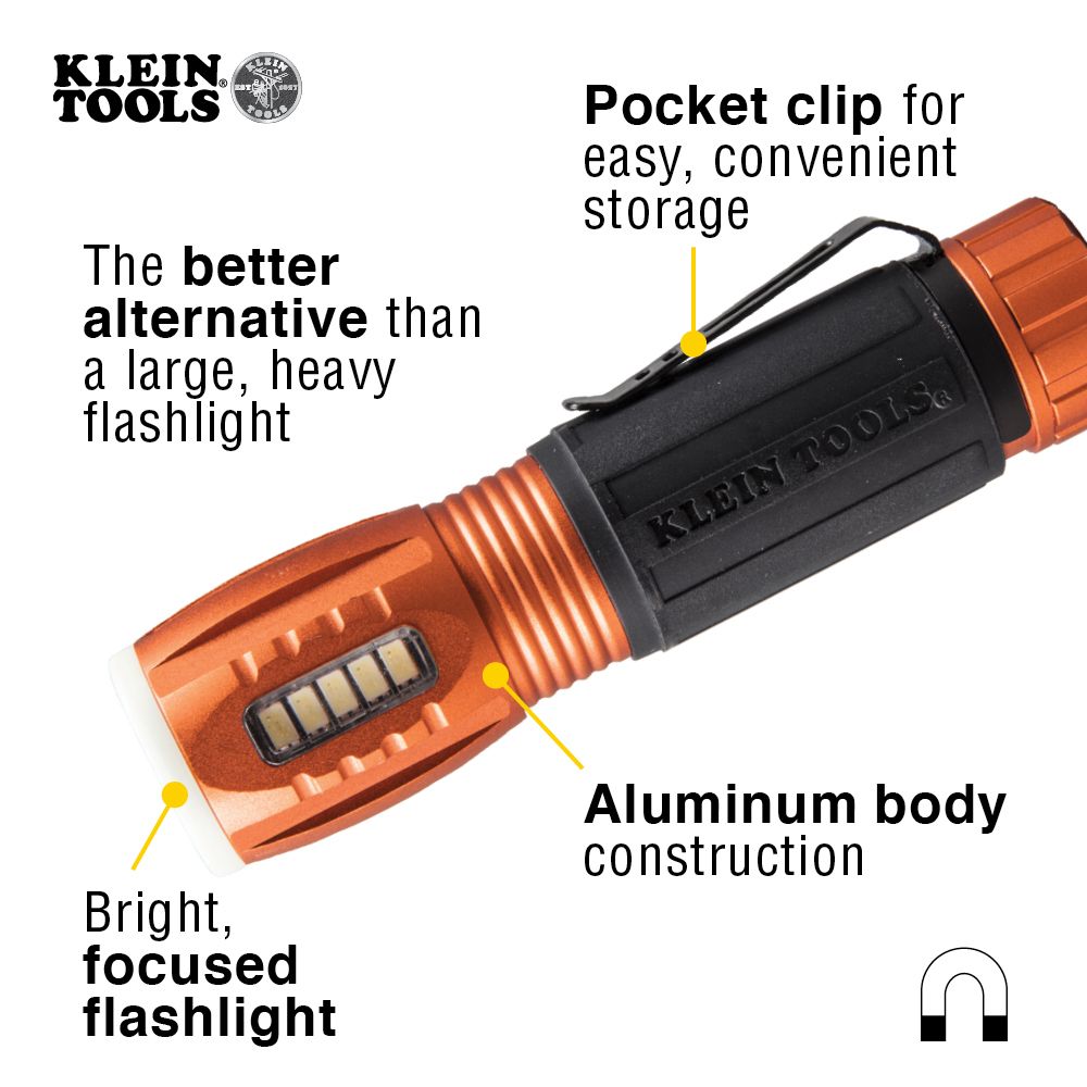 Klein Tools 56028, LED Flashlight with Work Light