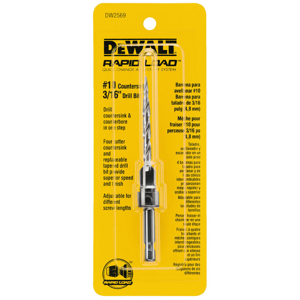 DEWALT DW2569, #10 Countersink with 3/16'' Drill Bit