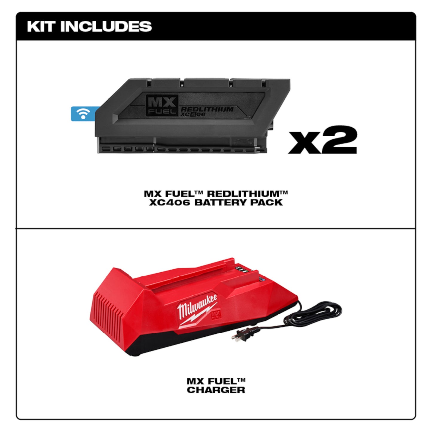 Milwaukee MXFC-2XC, MX FUEL REDLITHIUM XC406 Battery/Charger Expansion Kit