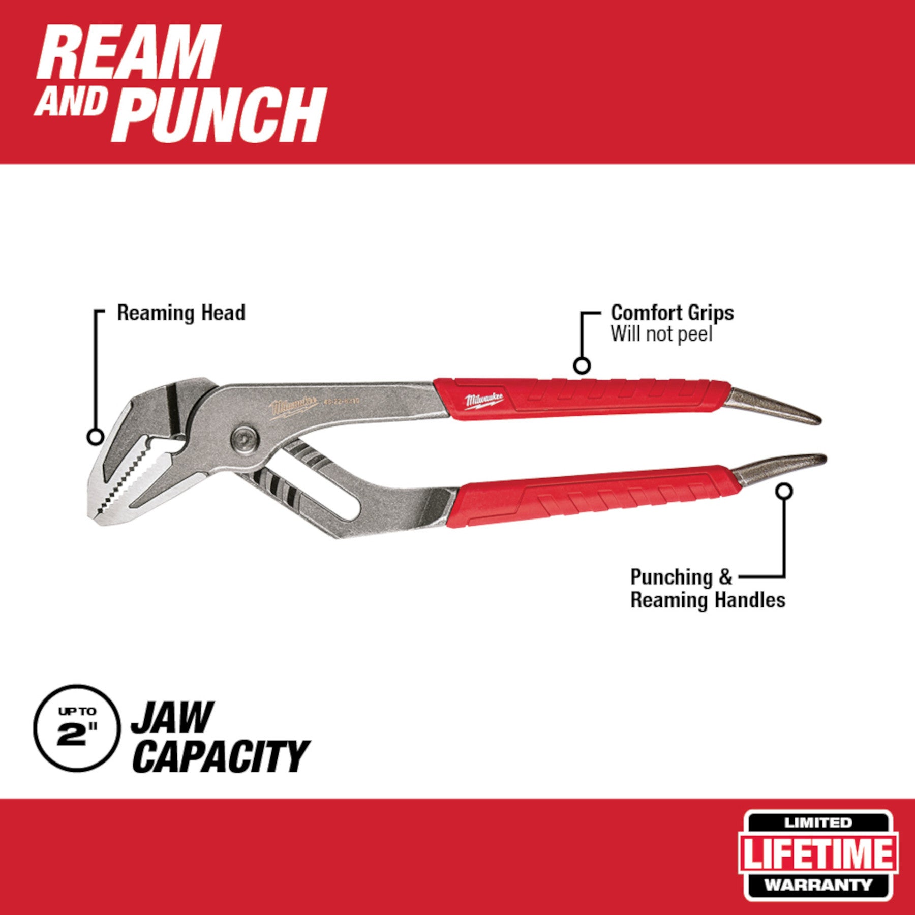 Milwaukee 48-22-6310, 10" Straight-Jaw Pliers