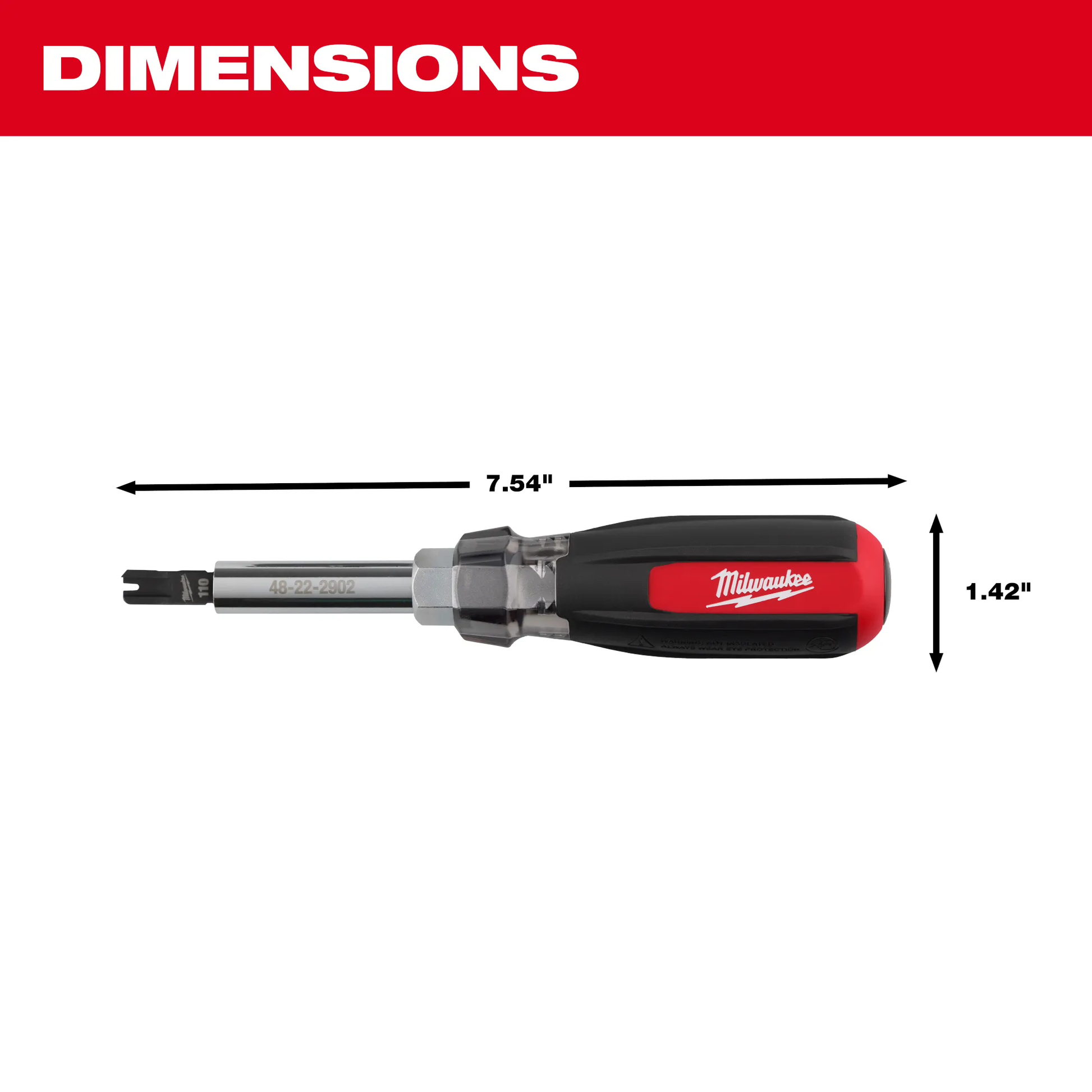 Milwaukee 48-22-2902, 9in1 Punchdown Multi-Bit Screwdriver