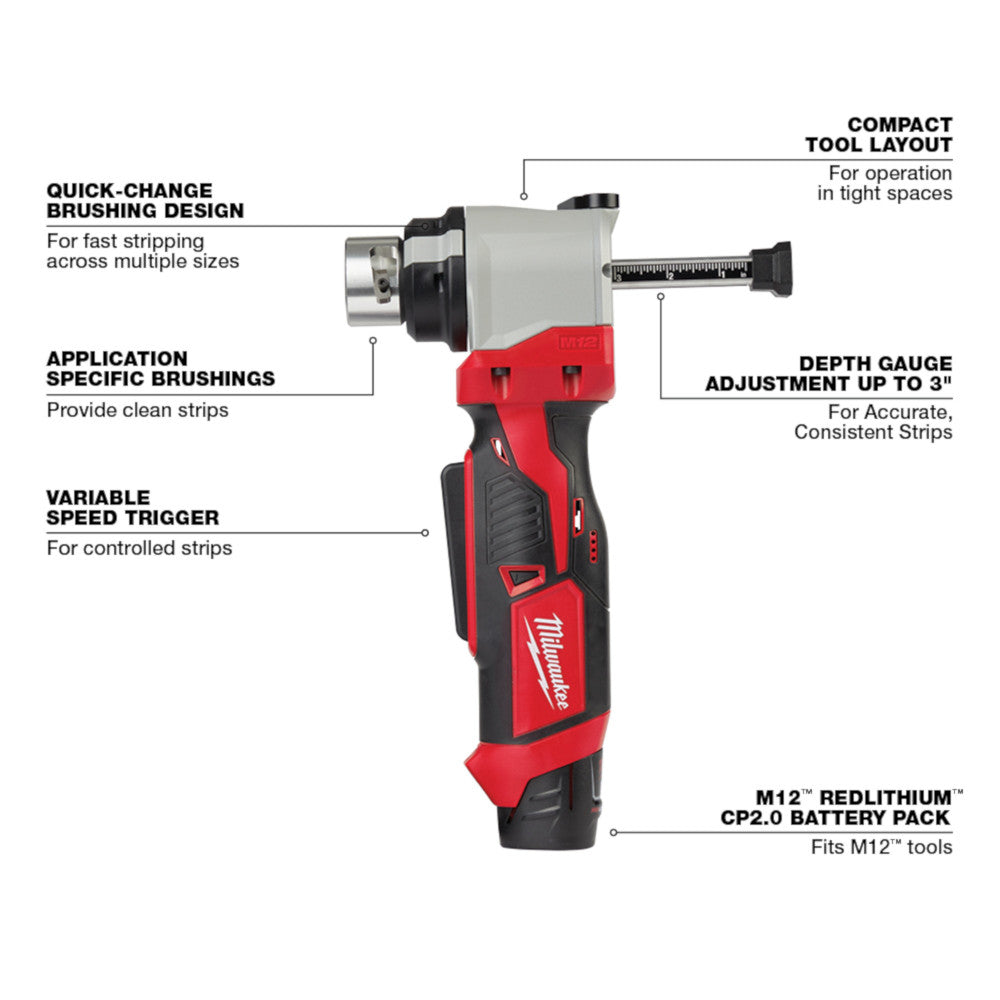 Milwaukee 2935CU-21S, M18 Cable Stripper Kit with 17 Cu THHN / XHHW Bushings