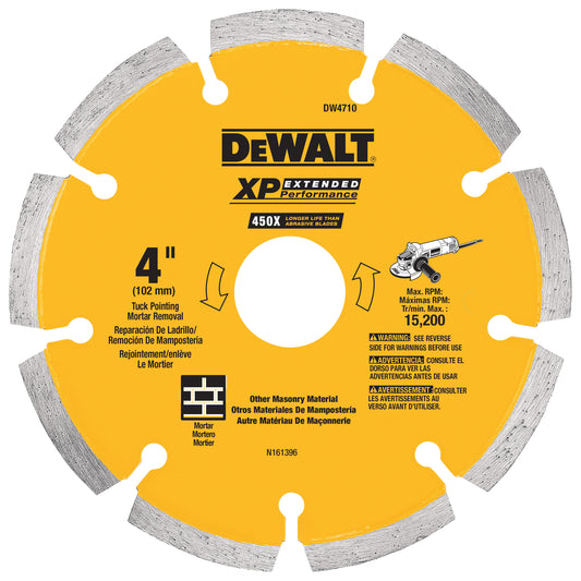 DEWALT DW4740, 4-1/2'' x 0.250'' XP Tuck Point Blade