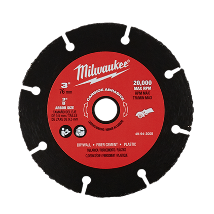 Milwaukee 49-94-3005 3" Carbide Abrasive Blade