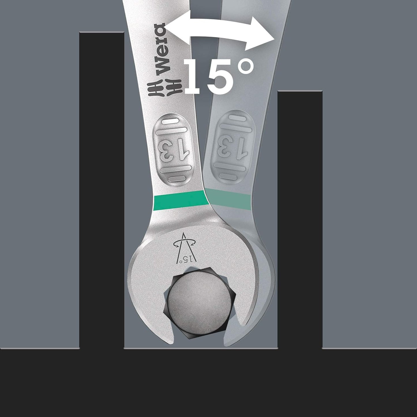 Wera 05020241001, 6003 JOKER 8 IMPERIAL SET 1 COMBINATION WRENCH SET, IMPERIAL, 8 PIECES