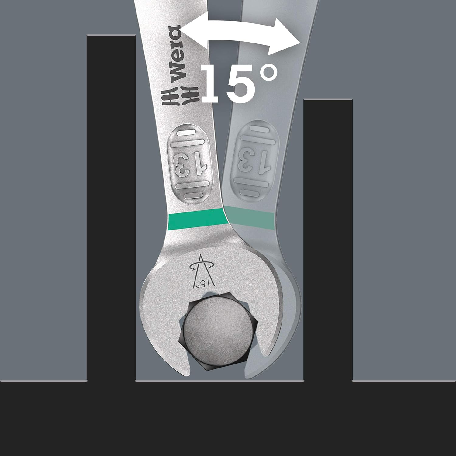 Wera 05020241001, 6003 JOKER 8 IMPERIAL SET 1 COMBINATION WRENCH SET, IMPERIAL, 8 PIECES