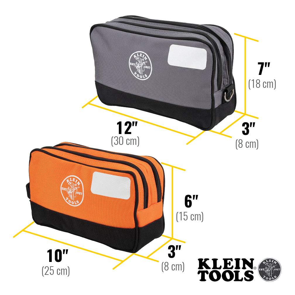 Klein Tools 55579, Double Zipper Tool Bag, 2-Pack