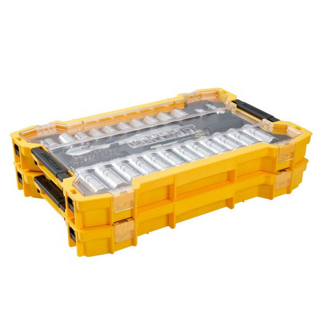 DEWALT DWMT45402, 1/4" & 3/8"DR Mechanic Tool Set With ToughSystem 2.0 Tray & Lid (131 pc)