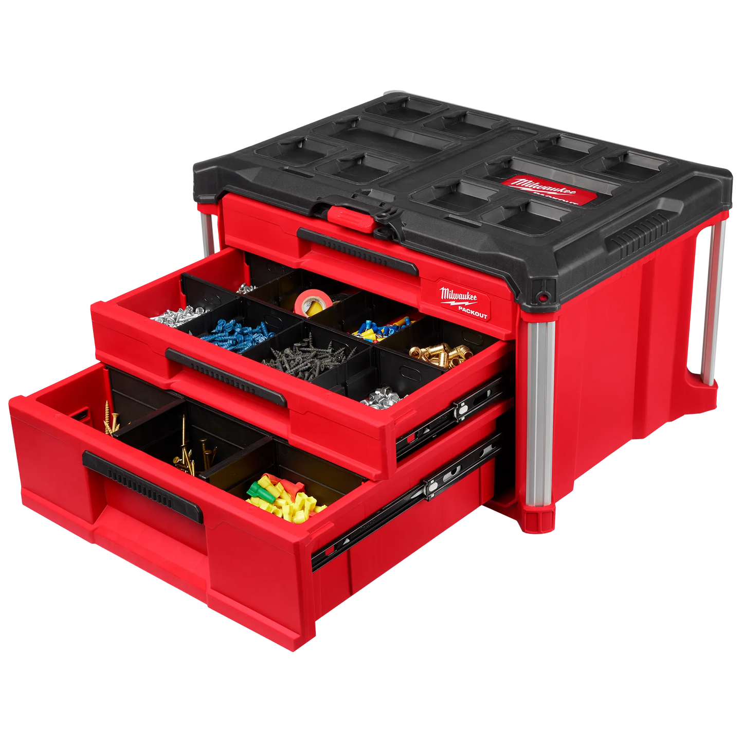 Milwaukee 48-22-8447, PACKOUT™ Multi-Depth 3-Drawer Tool Box