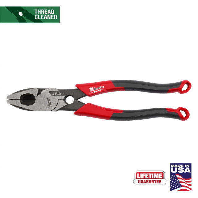 Milwaukee MT500T, 9" Lineman's Dipped Grip Pliers w/ Thread Cleaner (USA)