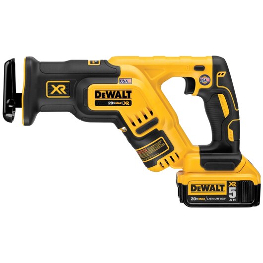 DEWALT DCS367P1, 20V MAX XR Brushless Compact Reciprocating Saw Kit (5.0 Ah)