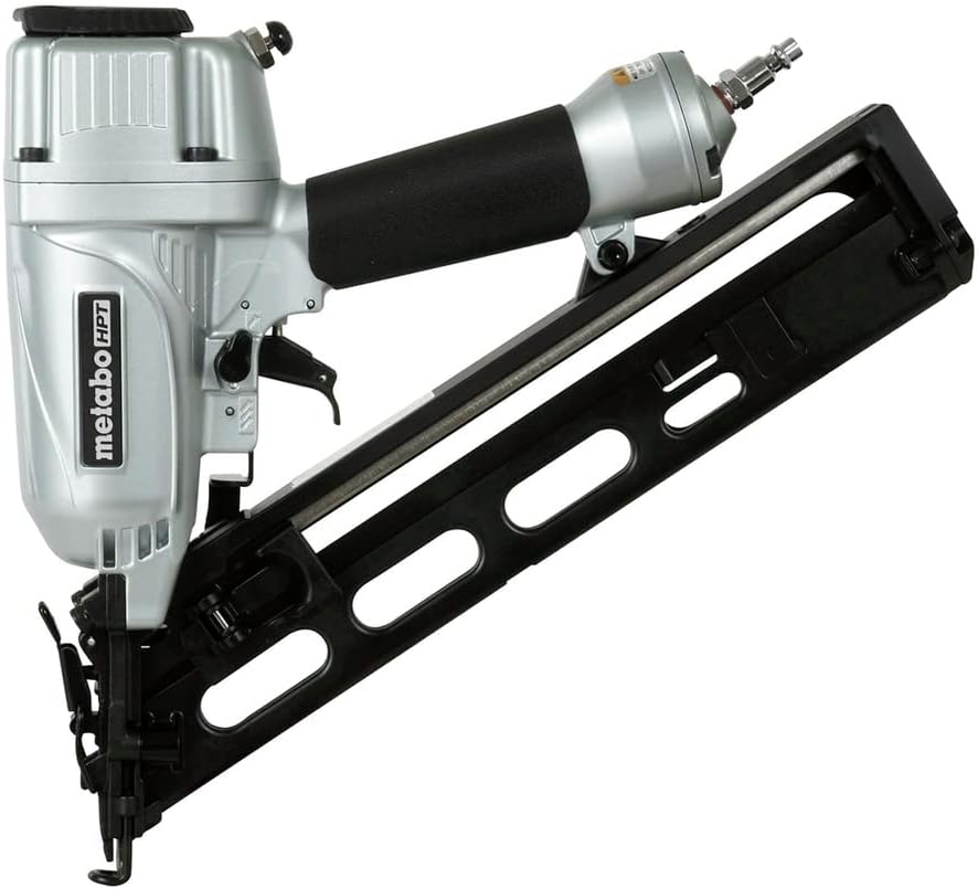 Metabo HPT NT65MA4, 2-1/2" 15ga Angled Finish Nailer with Air Duster