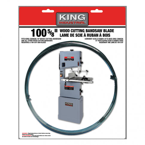 KING Canada KBB-1318-14, 100-5/8" x 1/8" x .025" Wood cutting Band Saw blade - 14 TPI