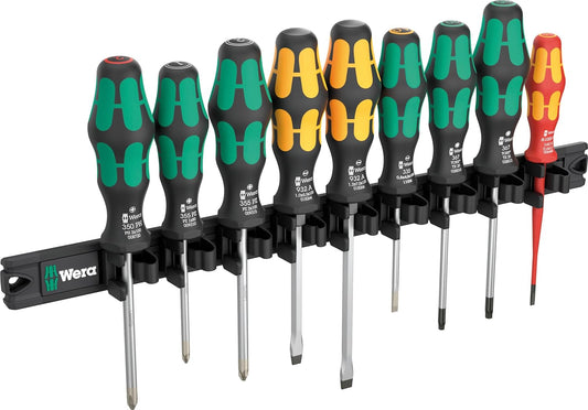 Wera 05051012001, 9650 Magnetic rail Kraftform screwdriver set, 9 pieces