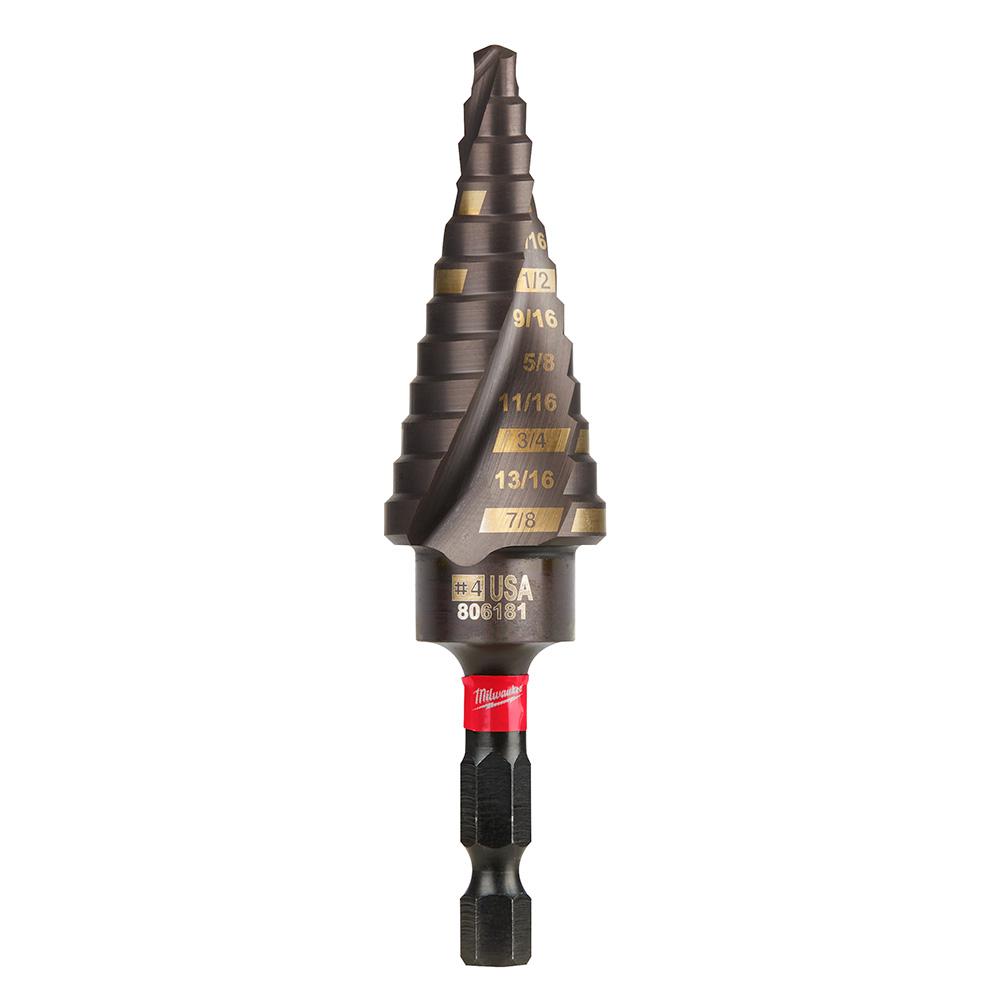 Milwaukee 48-89-9244, SHOCKWAVE Impact Duty Step Drill Bit #4 3/16 - 7/8"