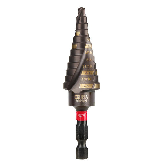 Milwaukee 48-89-9244, SHOCKWAVE Impact Duty Step Drill Bit #4 3/16 - 7/8"