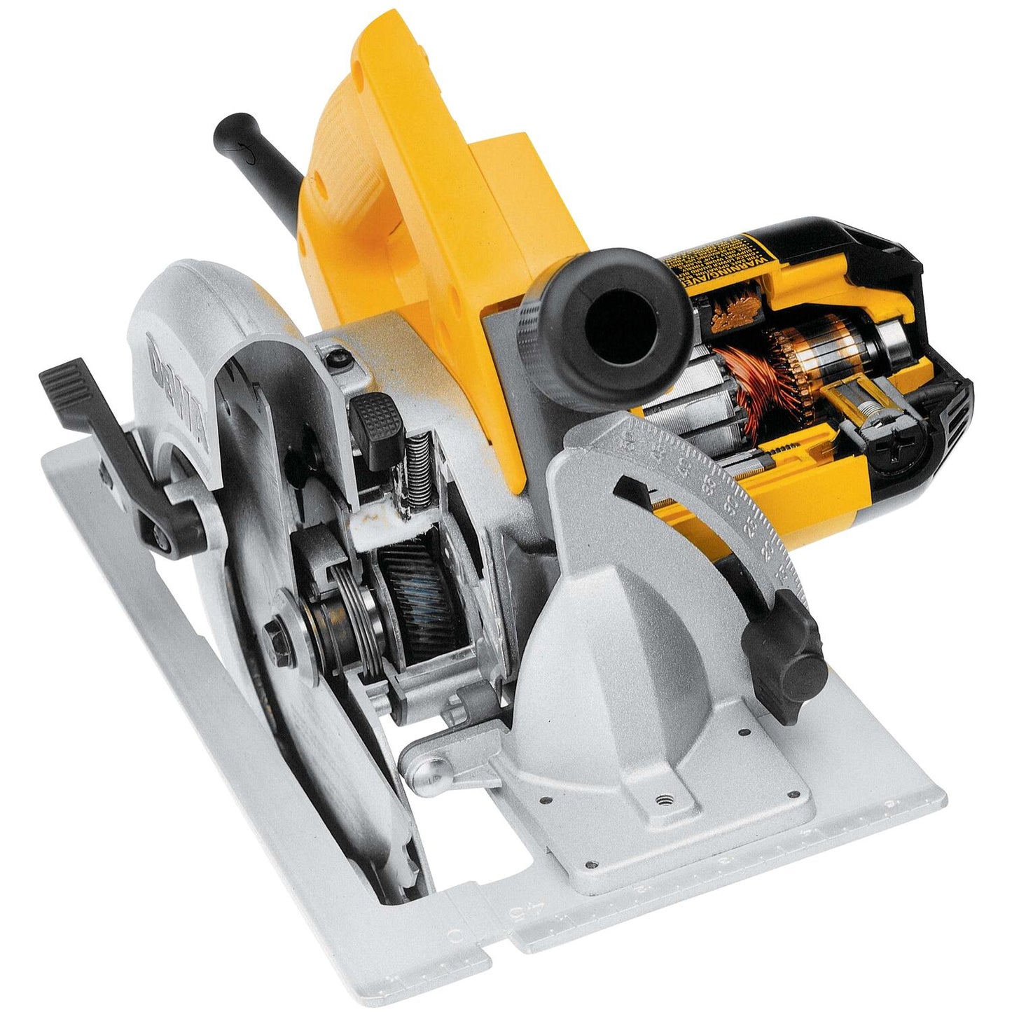 DEWALT DW364, 7-1/4'' (182mm) Circular Saw w/Rear Pivot Depth of Cut Adjustment & Electric Brake