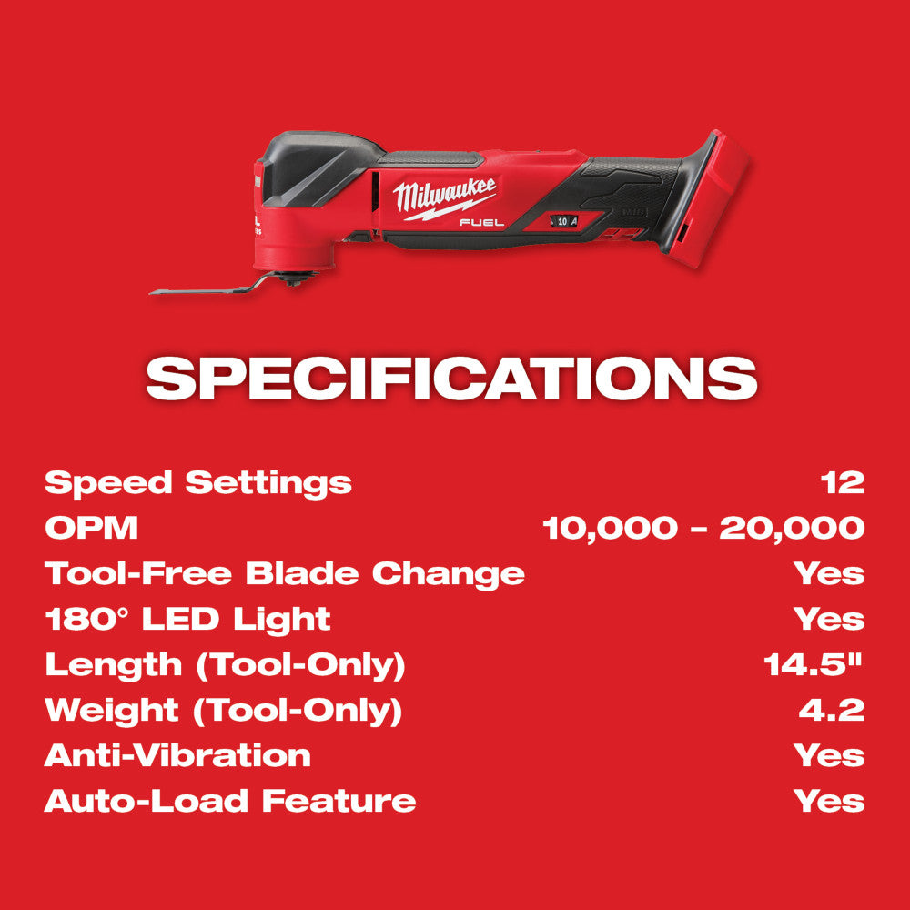 Milwaukee 2836-20, M18 FUEL Oscillating Multi-Tool (Tool Only)