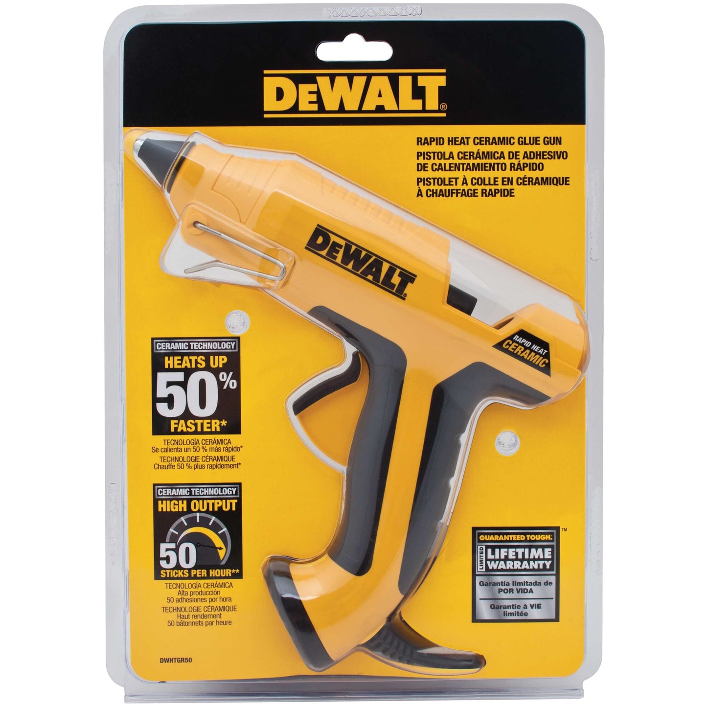 DEWALT DWHTGR50, Ceramic Rapid Heat Full Size Glue Gun