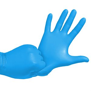 Toolway 105652, 50PK LATEX FREE DISPOSABLE NITRILE GLOVES 5.5 MIL BLUE (M)