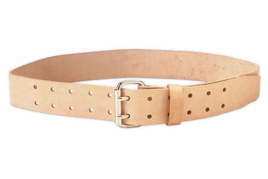 Kunys EL-899, Double Tongue 2" Wide Leather Work Belt, 29"-46"