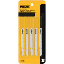 DEWALT DW3776-5, 3'' 24 TPI T-Shank Metal Cutting Cobalt Steel Jig Saw Blade