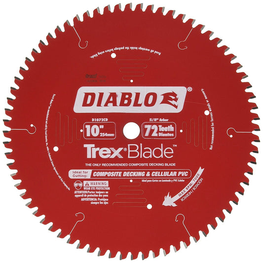 Diablo D1072CDC, 10" x 72T Composite Decking Blade