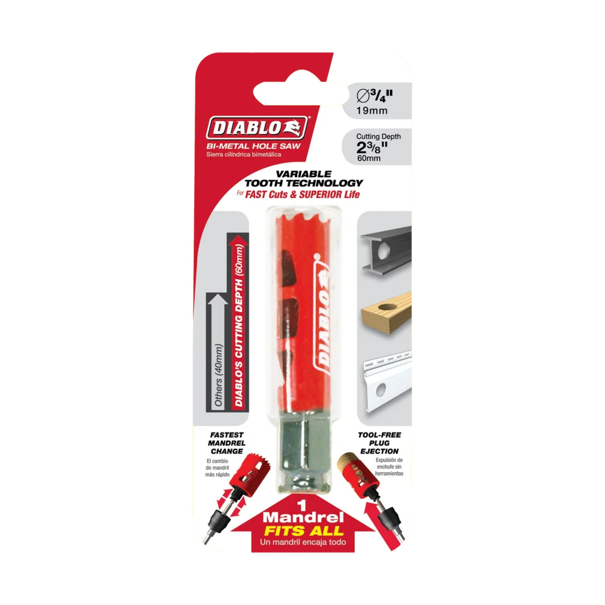 Diablo DHS0750, 3/4" BiM Hole Saw