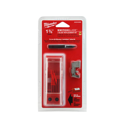 Milwaukee 48-25-5220, 1-3/8" Switchblade 3 Blade Replacement Kit (3/pkg)