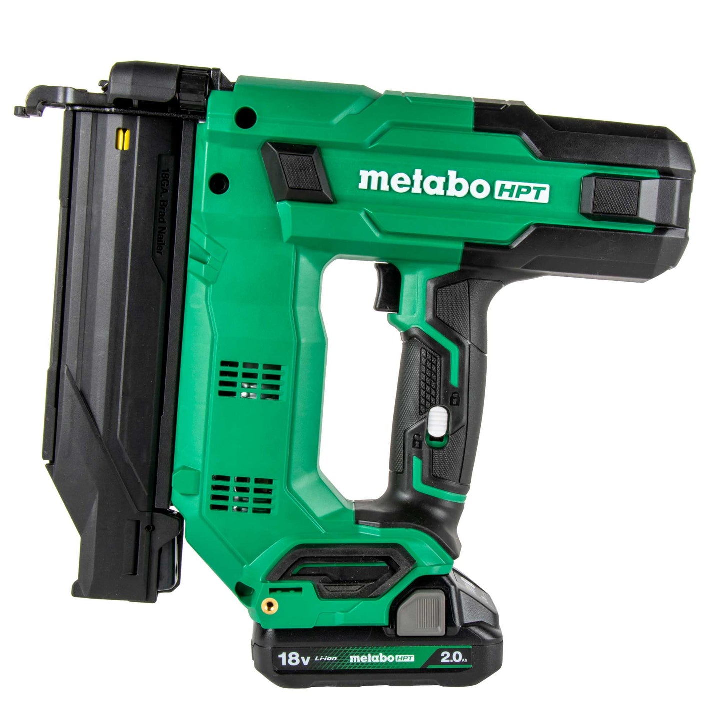 Metabo HPT NT1850DGM, 18V MULTIVOLT™ 18 GAUGE COMPACT BRAD NAILER (1 x 2.0Ah)