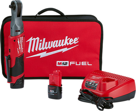 Milwaukee 2557-22, M12 FUEL 3/8" Ratchet 2 Battery Kit