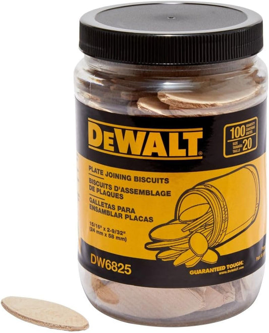 DEWALT DW6825, Tube Biscuits Size 20 (100/Jar)