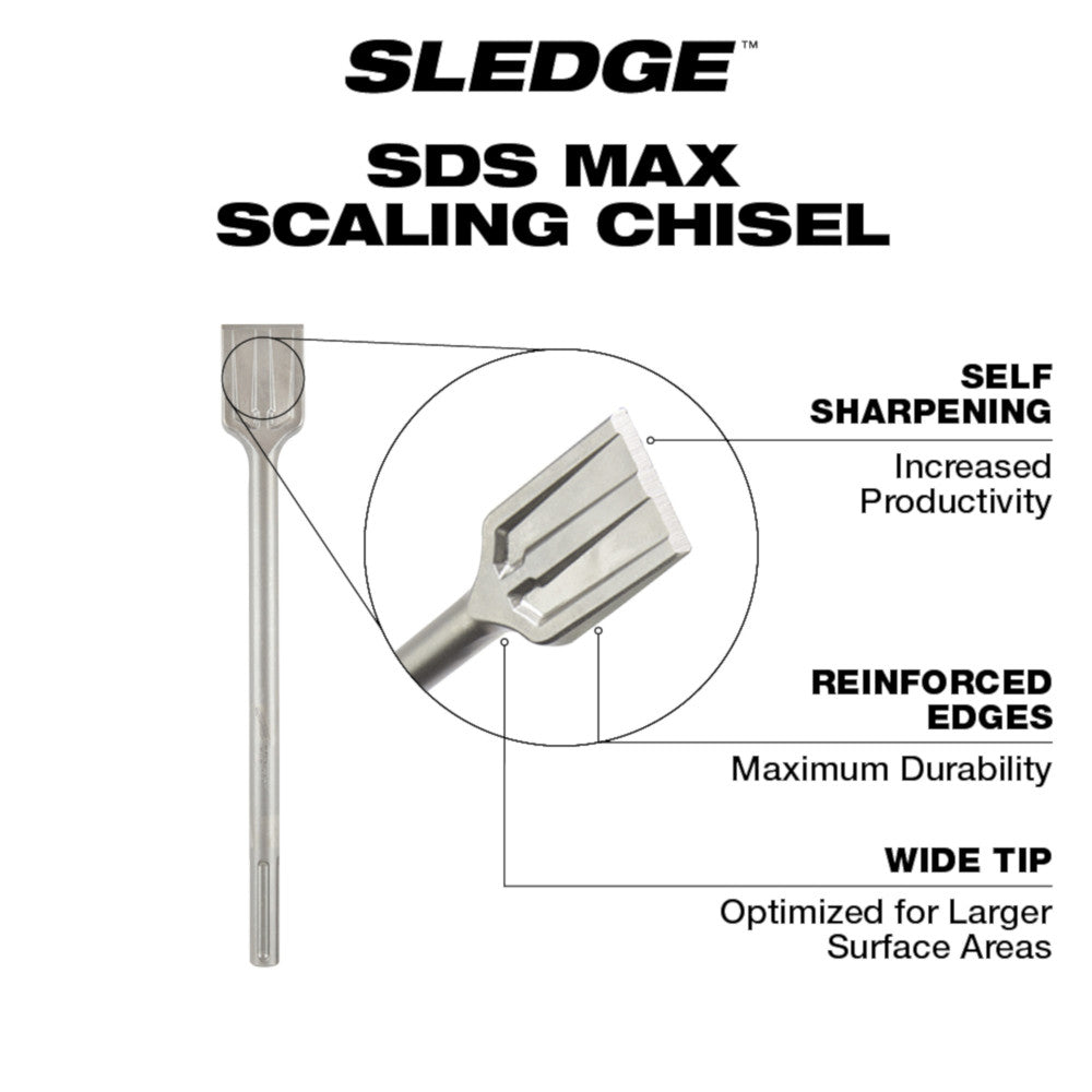 Milwaukee 48-62-4258, SDS-MAX SLEDGE 2''Tile Chisel