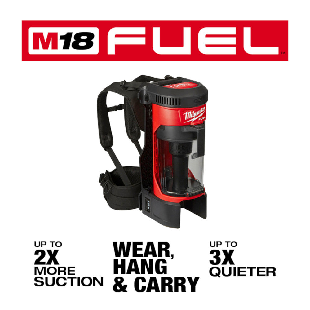 Milwaukee 0885-20, 3-in-1 Backpack Vacuum (Tool Only)