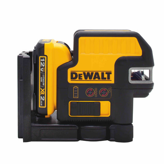DEWALT DW0822LR, 12V MAX Compatible 2 Spot + Cross Line Red Laser