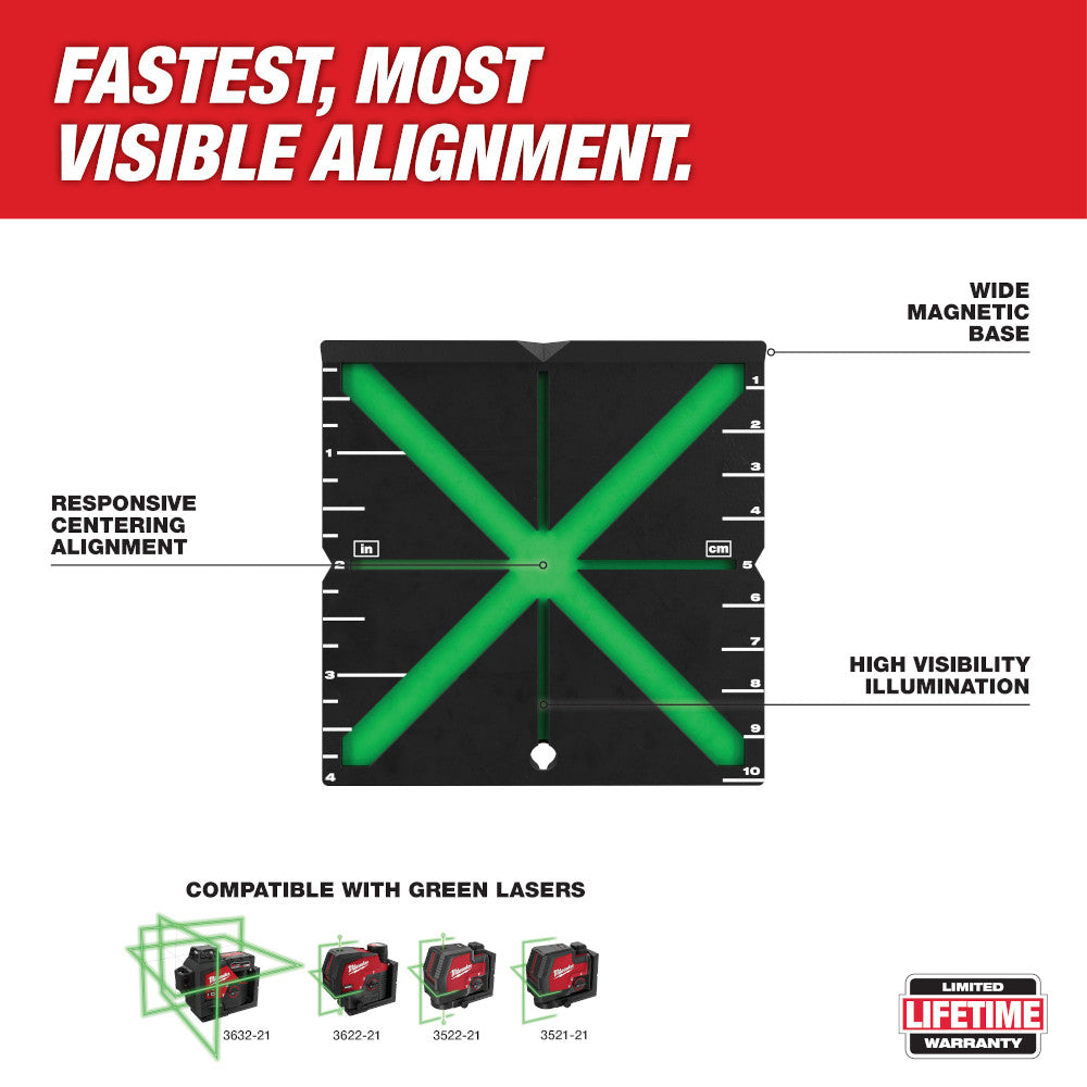 Milwaukee 48-35-1111, Responsive Laser Alignment Target