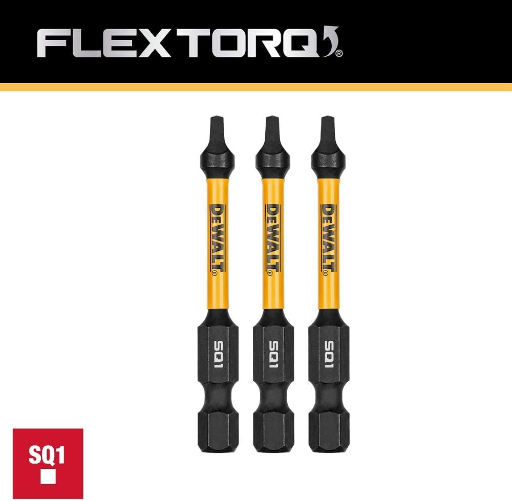DEWALT DWAF2SQ1IR3,  2.25IN SQUARE #1 FLEXTORQ 3PK