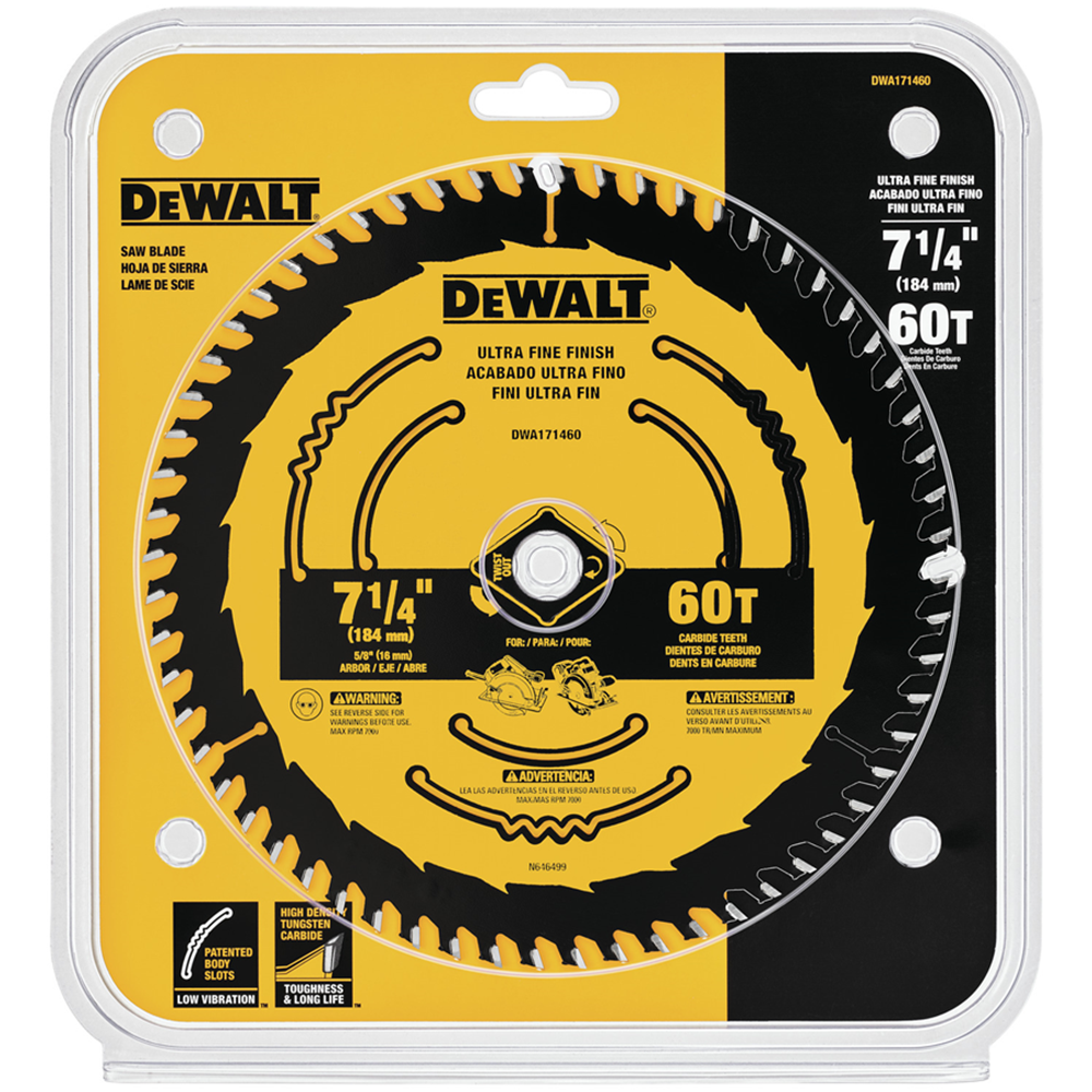 DEWALT DWA171460, 7-1/4'' 60 Teeth Circular Saw Blade