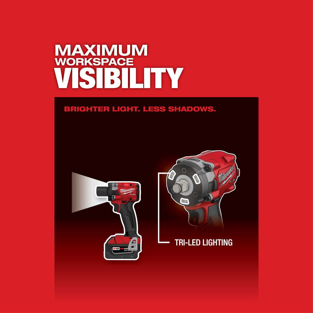 Milwaukee 2855-20, M18 FUEL 1/2" Compact Impact Wrench w/ Friction Ring (Tool Only)