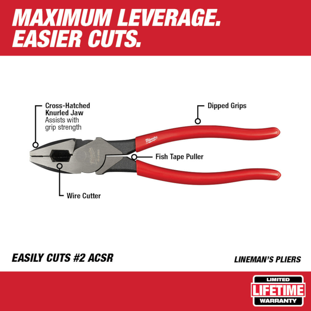 Milwaukee 48-22-6502, High-Leverage Lineman's Pliers