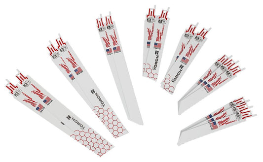 Milwaukee 49-22-3316, SAWZALL Metal Cutting Bi-Metal Reciprocating Blade Set (16 Piece)