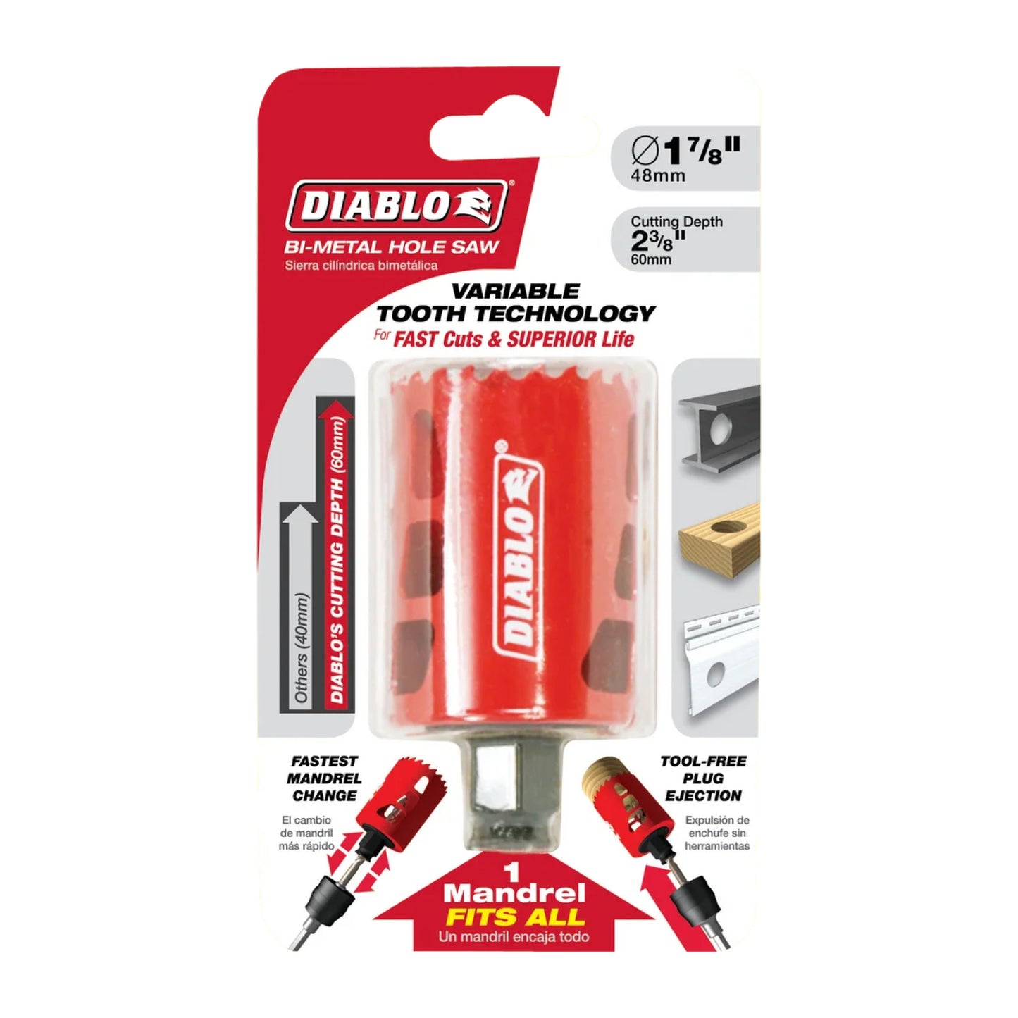Diablo DHS1875, 1-7/8" Hole Saw