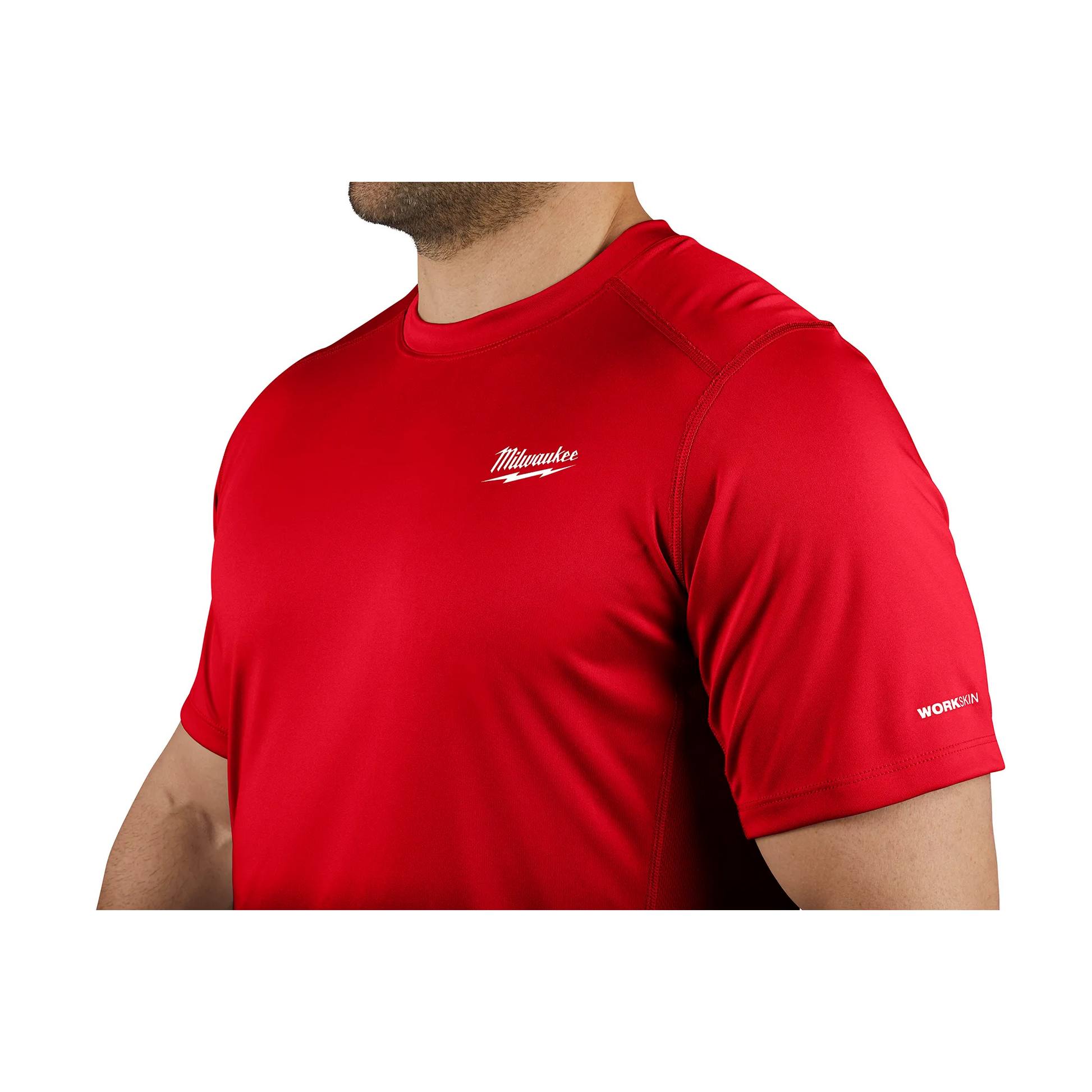 Milwaukee 414R-L, WORKSKIN LIGHT SS SHIRT - RED L