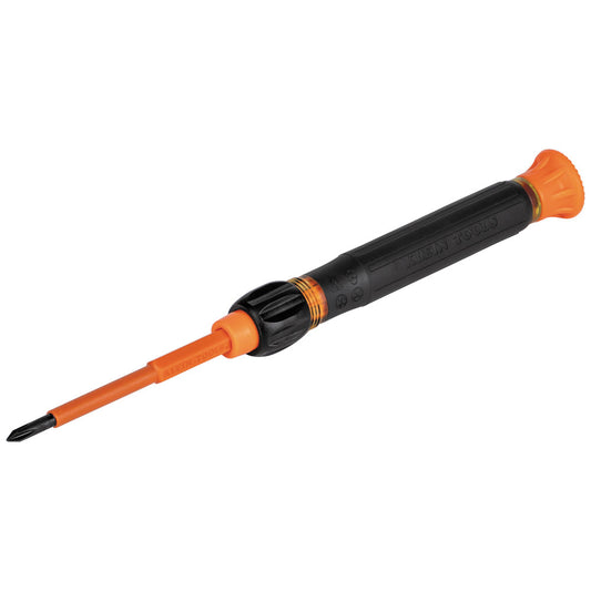 Klein Tools 32581INS, 2-in-1 Insulated Electronics Screwdriver, Phillips, Slotted Bits